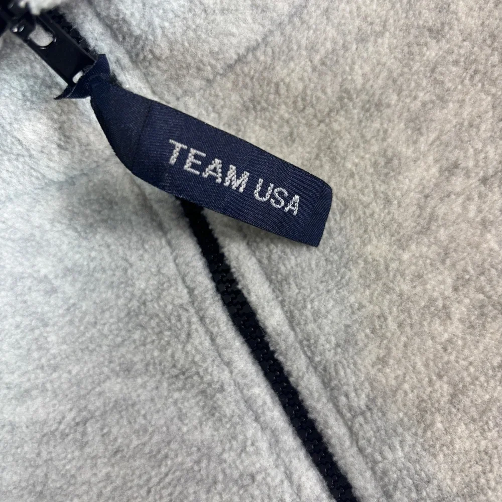 Team USA Beijing 08 Olympics‎ Fleece Jacket Mens Gray Full Zip Embroidered 2XL
